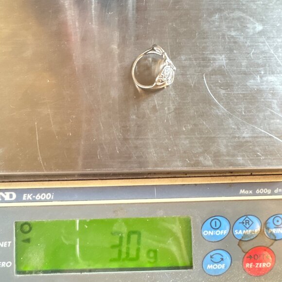 VTG Sterling Silver 925 Butterfly Filigree Design Statement RIng Size 9 - Picture 12 of 12